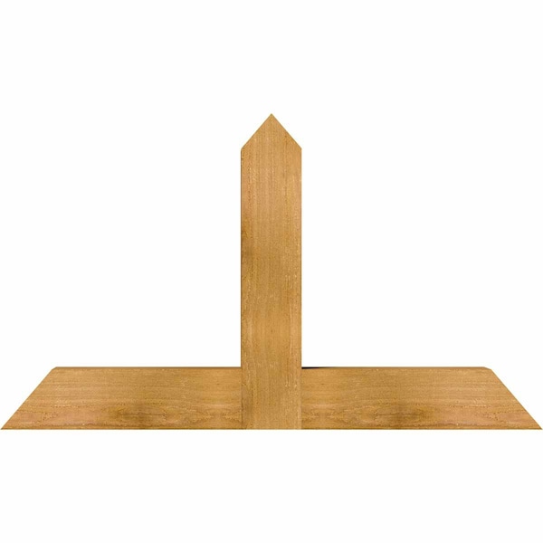 Ekena Millwork Portland Rough Sawn Timber Gable Bracket, Western Red Cedar, 36"W x 21"H x 4"D x 4"F, 14/12 Pitch GBW036X21X0404POR00RWR - main